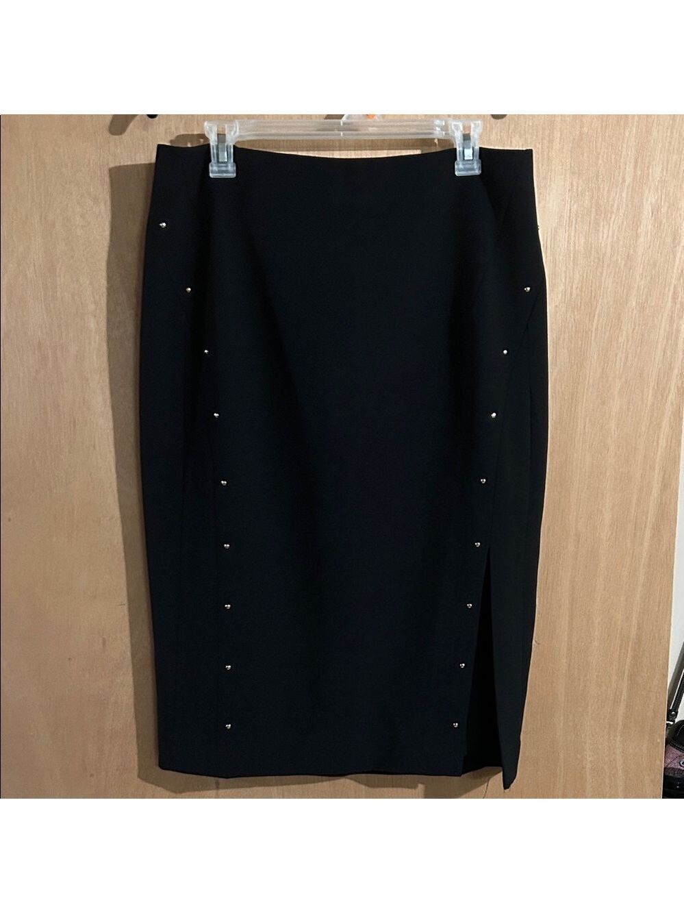 White House Black Market Studded Black Pencil Skirt